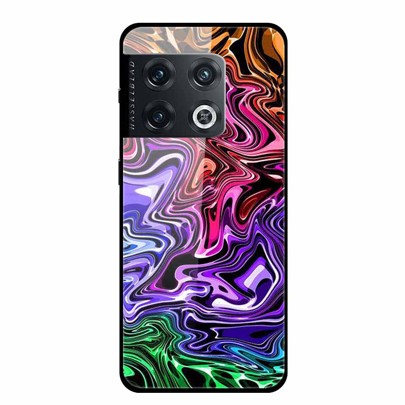 For OnePlus 10 Pro Case Marble Tempered Glass Back Cover Hard Case For OnePlus 10 Pro Shockproof Fundas NE2210 Protective Coque