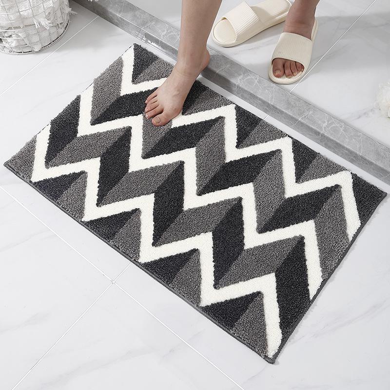 

Бархатный противоскользящий входной коврик для пола, водопоглощающий коврик, ковер для спальни, кухни, ванной комнаты, дверной коврик, туалетные коврики 40x60cm