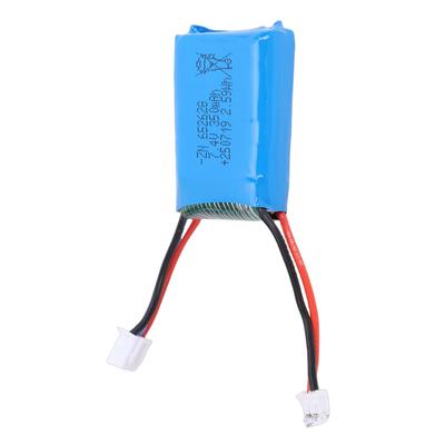 Bateria de 350mAh Adequada para Carro RC 244016 Modelo de Brinquedo com Controle Remoto Bateria de Lítio com Conector