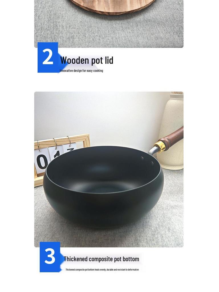 Handmade Zhangqiu Forged Iron Wok - Old-style Smooth, Uncoated, Non-stick Stir-fry Pan