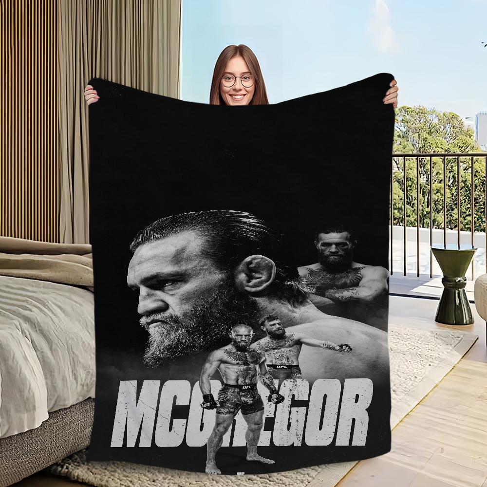 Comfort Warm Soft Champion Plush Blanket Suitable for Sofa Living Room Boxer Mcgregor Office Bedroom C-Conor U-UFC Travel Gift