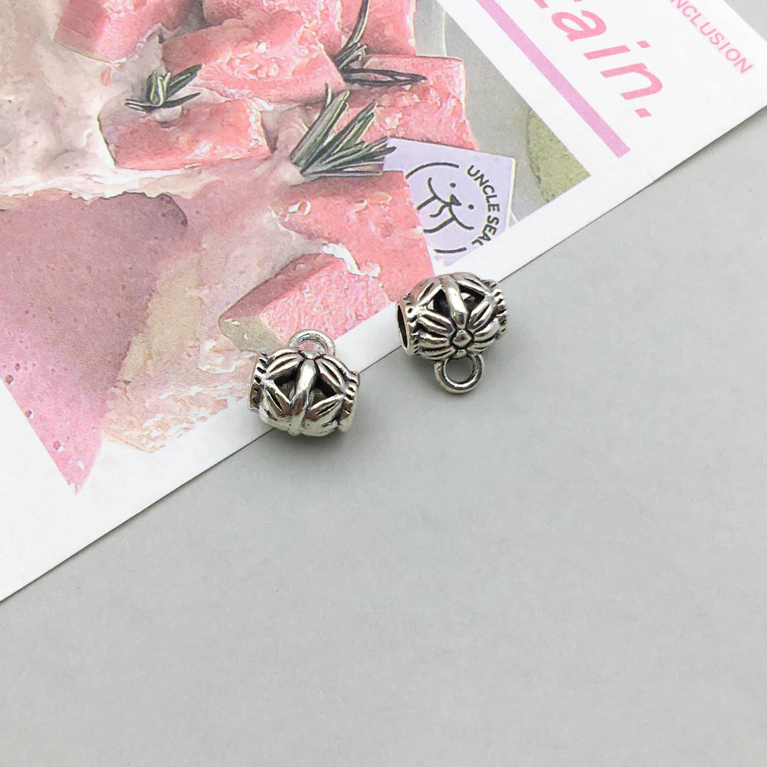 Антикварный серебряный сплав трехсторонний подвесной кулон для самодельных ювелирных изделий