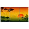 Three Piece Picture Canvas Print Landscape Japan