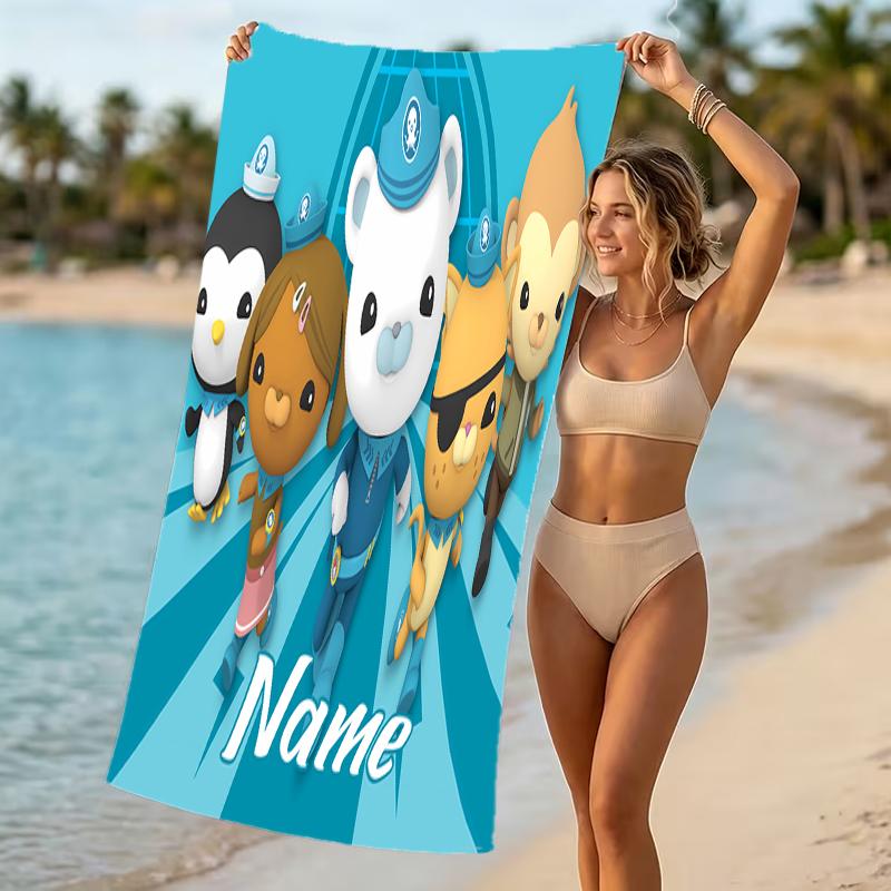 Customizable Personalized Beach Towels Octonauts Themed designs.Suitable for the Beach, Yoga, Sports;ideal As Beach Accessories