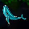 Fashion Enamel Whale Brooches for Women Rhinestone Sea Animal Pins Event Party Gifts New Backpack Decoration Clothes Accessories
