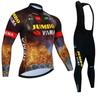 JUMBO Men's Women's Fleece Riding Suit Strap Set Road Mountain Bike Bicycle Warm Shirt