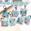 Hatsune Miku Acrylic Keychain Cute Kawaii Chibi Anime Peripheral Decorative Key Ring Bag Pendant For Teen Girls Anime Fans