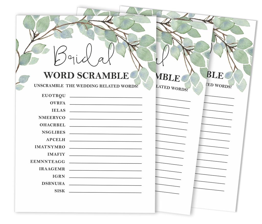 Inkdotpot Bridal Wedding Shower Bachelorette Party Bulk Blank Square Fill In Gift Ideas