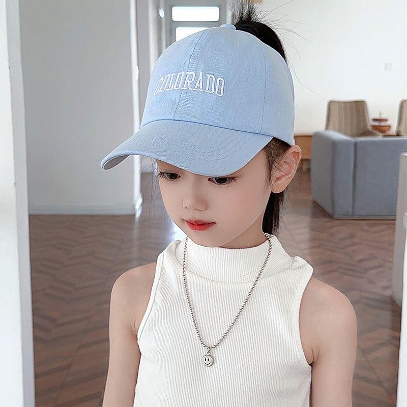 Bestickte Baseballkappe im koreanischen Stil - Eltern-Kind, Unisex, Sonnenschutz, Weiche Kappe für Frühling und Sommer