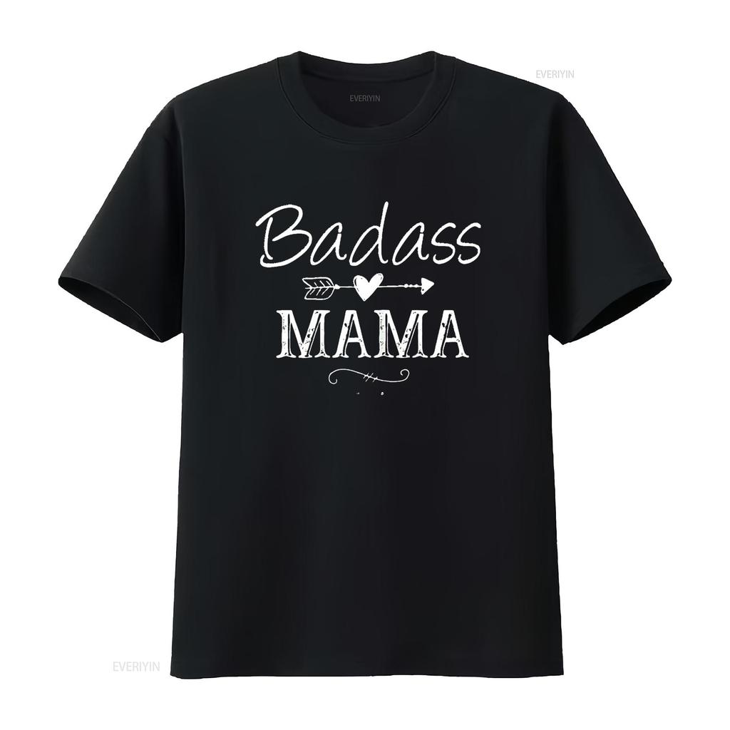 Womens Badass Mama Christmas Strong As A Mother Funny Mom T Shirt Black 2XL Vintage Washed Soft Stretched Versatile Comfortable