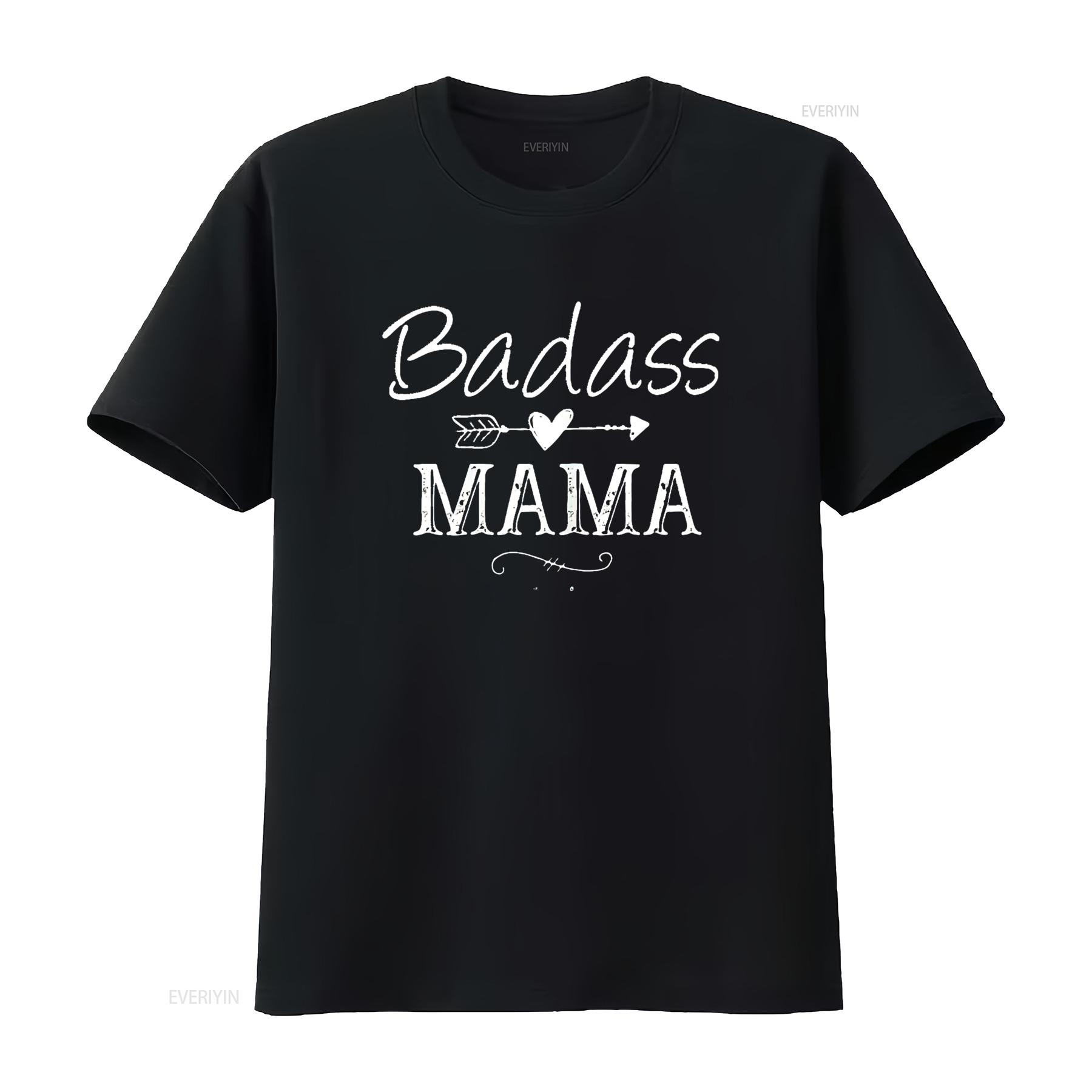 

Womens Badass Mama Christmas Strong As A Mother Funny Mom T Shirt Black 2XL vintage Washed Soft Stretched Versatile Comfortable 4XL