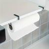 Porta rotolo carta da cucina senza foratura, mensola portaoggetti da parete per cucina, bagno, salvaspazio, organizer per pellicola trasparente, porta fazzoletti