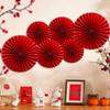 Chinese Red Paper Fan Decorations for Weddings and New Homes