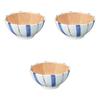 Set of 3 Tokusa Deep Mouth X Ceramic Made In Setomonohonpo Mortars, (Large) [16.5 7.5 Cm] Mortars, Japan,