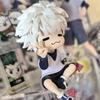 Chibi Hunter X Hunter Killua Zoldyck Peace Sign Sitting Figure Anime Collectible Toys Desktop Ornament Decor Model Surprise Gift