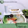 Runder Keramik-Fischtank-Wasserfallfilter & Sauerstoffpumpe Ornament