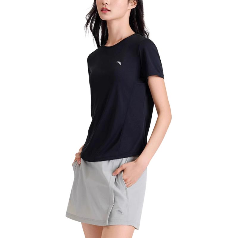 Anta Training Series Sports Casual Simple Solid Color Round Neck Pullover Short Sleeve T-Shirt Women T-Shirts 962527112-6