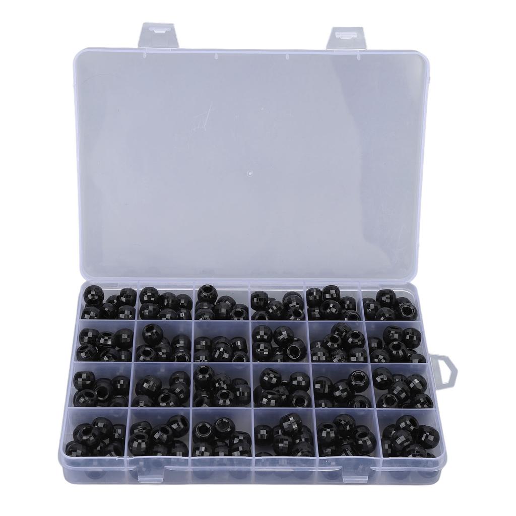 Hair Braiding Beads Fashionable Dreadlock Decoration Jewelery for Ponytails Beard 240pcs