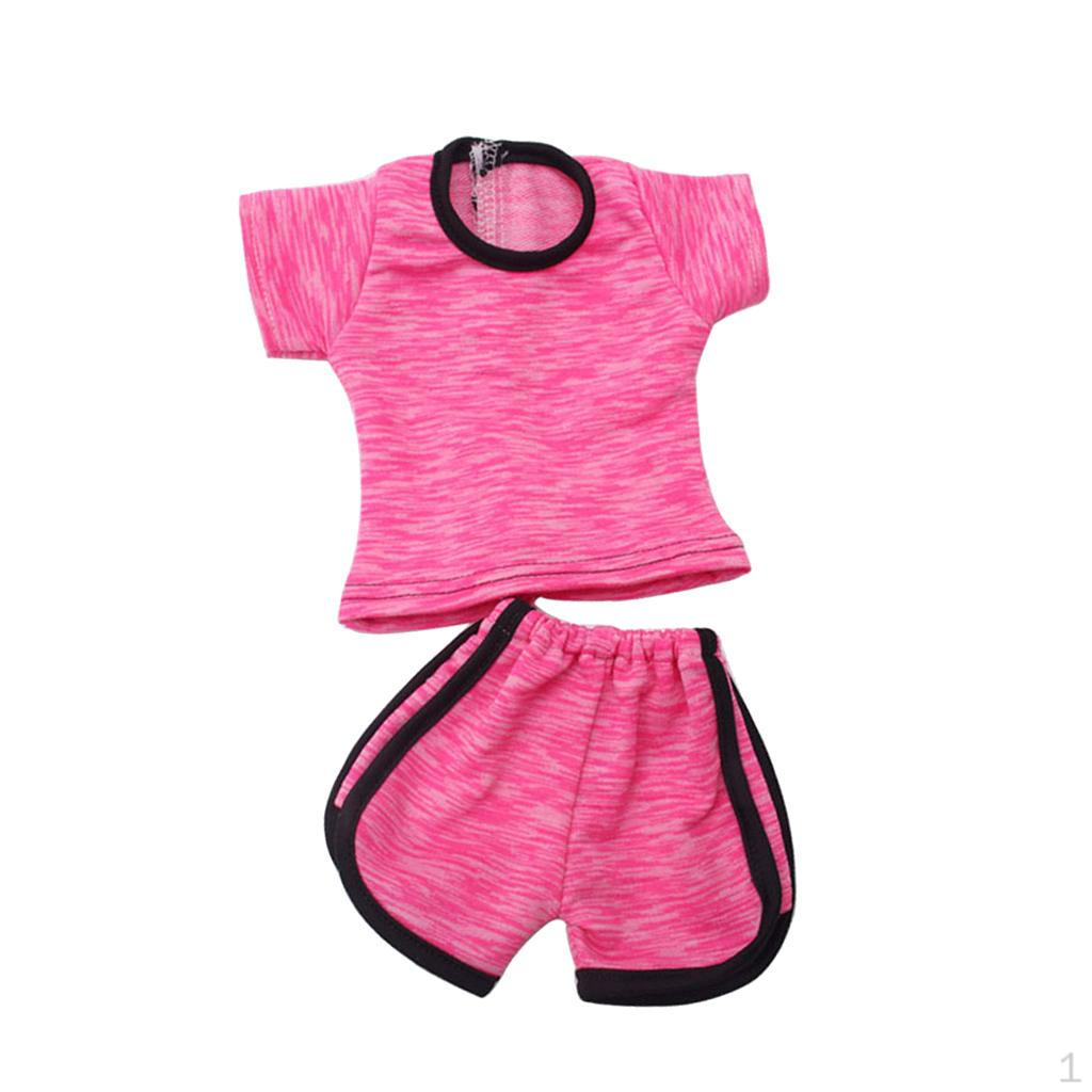 

Одежда для куклы, 2 топа + брюки для девочки ростом 18 дюймов Pink