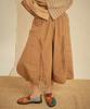Lekyulli Shirring Skirt Pants Brown