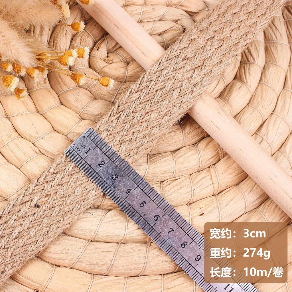 Flat Hemp Rope, Yellow Hemp Rope Diy Handmade Decorative Hemp Rope Photo Wall Store Decoration Hemp Rope