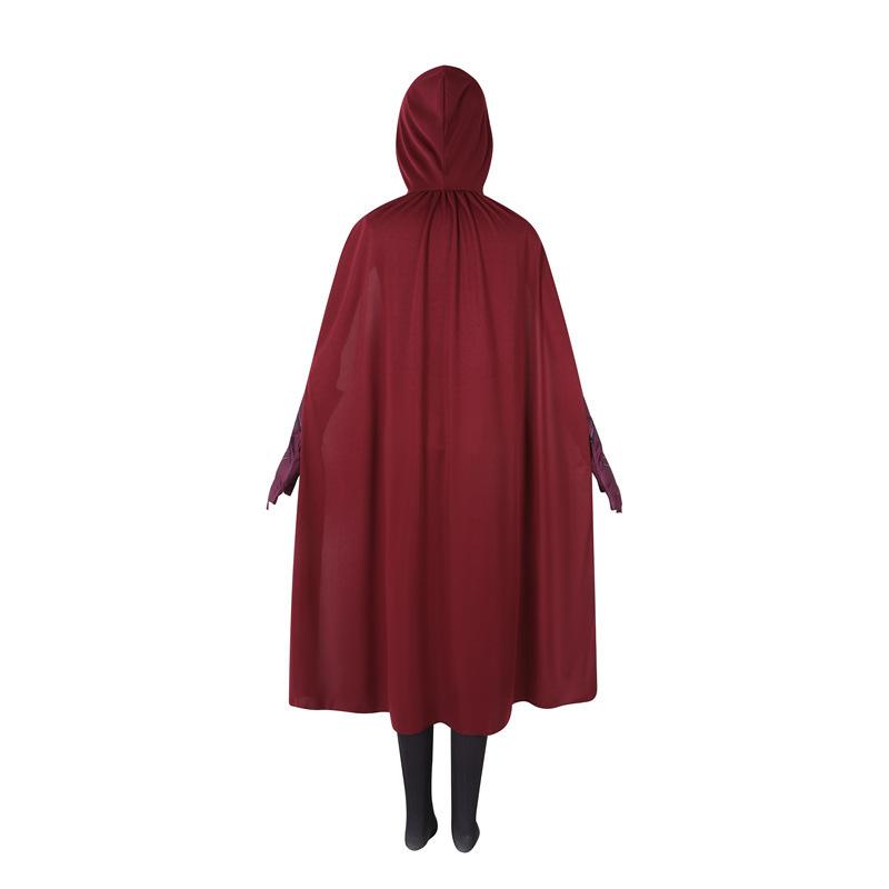Scharlachrote Hexe Kostüm Erwachsene Damen Wanda Maximoff Cosplay Outfit Halloween Party Verkleidung