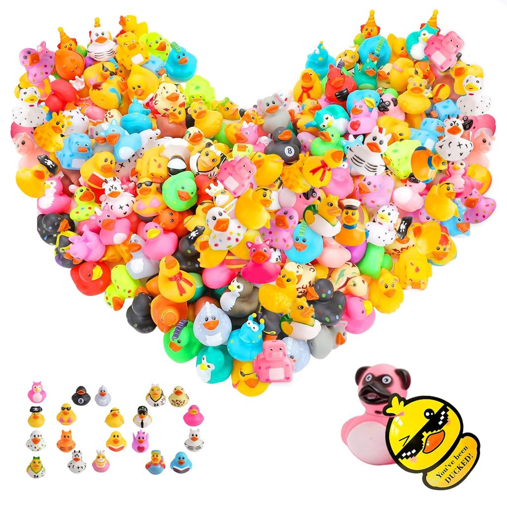 1-100 Piezas Patos de Goma al por Mayor, Patitos Surtidos Para Jeep Ducking Flotador Juguete de Baño de Pato Para Fiestas Infantiles