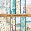 12 Sheets Retro Summer Breeze Collage Material Paper for DIY Journaling Stickers
