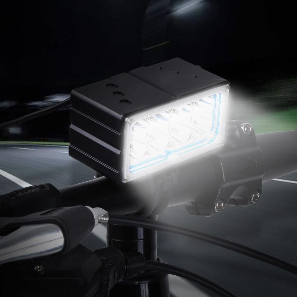 Bike LED Bright Front Lamp Rechargeable Bicycle Head Light with 6 X 18650 Battery