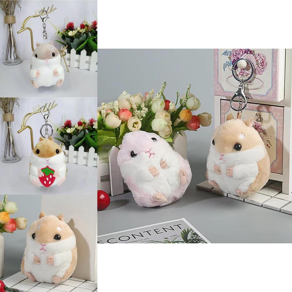 Adorable Creative Hamster Plush Keychain Toy For Cute Animal Lovers 11cm
