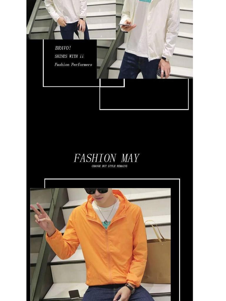 2023 Men's Ultra-Thin Sun Protection Jacket - Transparent, Versatile Beach and Student Wear