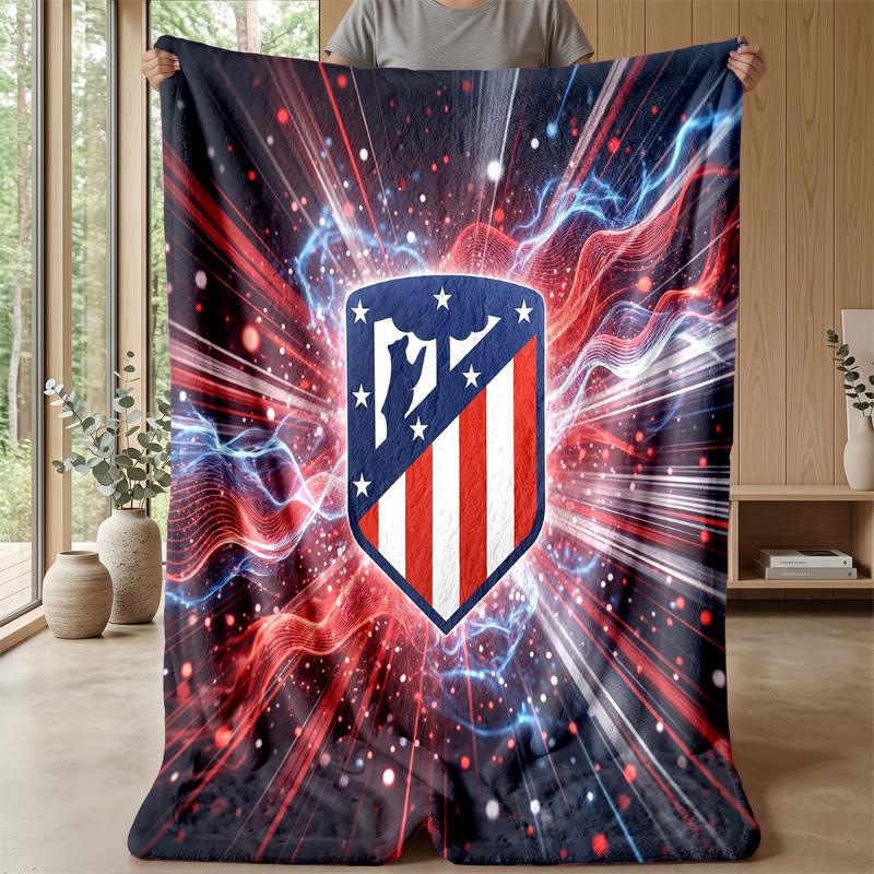Atletico Madrid Theme blanket Soft Flannel Blanket Plush Throw Blanket Cozy Sofa Bed Blanket for Home Decor