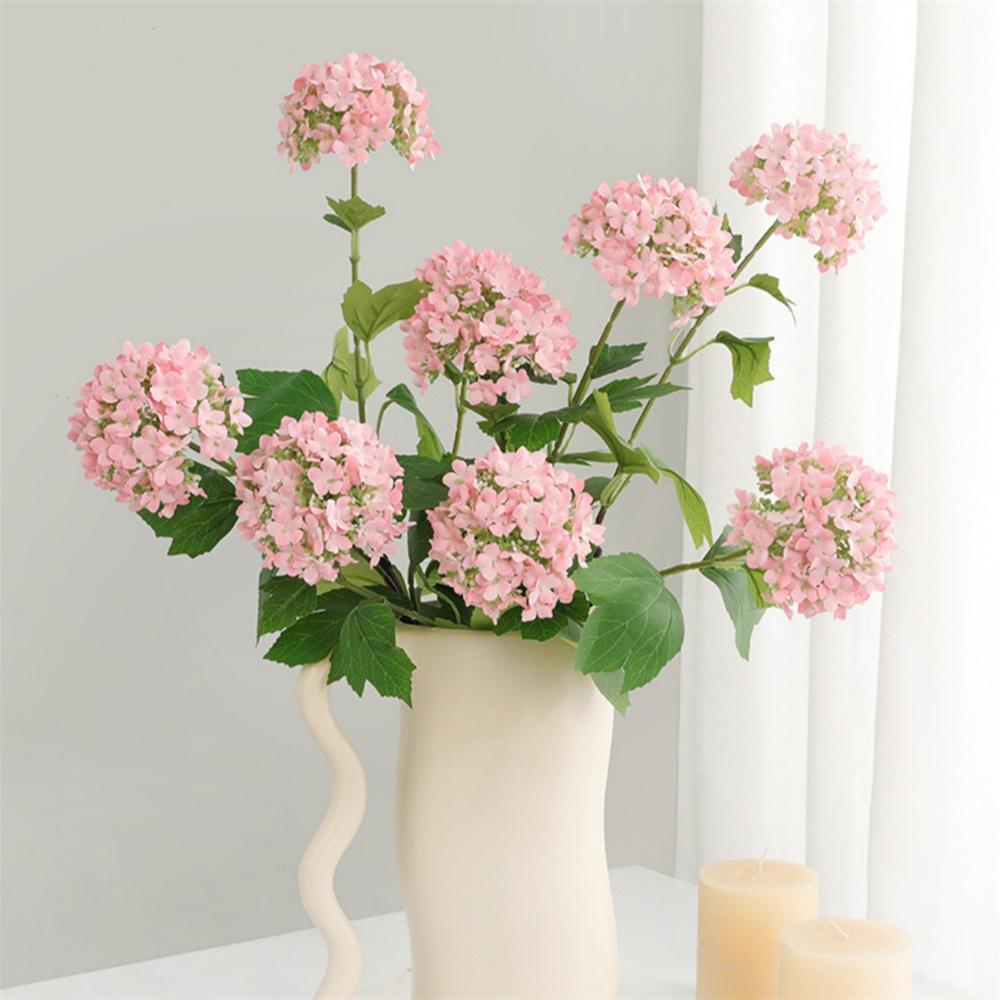 3 Heads Silk Artificial Hydrangea Lifelike Flower 70cm Fake Flowers Room Wedding Home Table Decorations Party Diy Bouquet Floral
