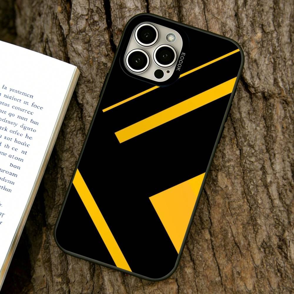 Linear form Phone Case For iPhone 17,16,15,14,13,12,11 Plus,Pro Max,XS,Colorful Silver Black Cover