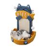 Sisal Cat Scratch Board Cat Eating Fish Scratching Board Wearproof Teasing Cat Toys with Hanging Ball