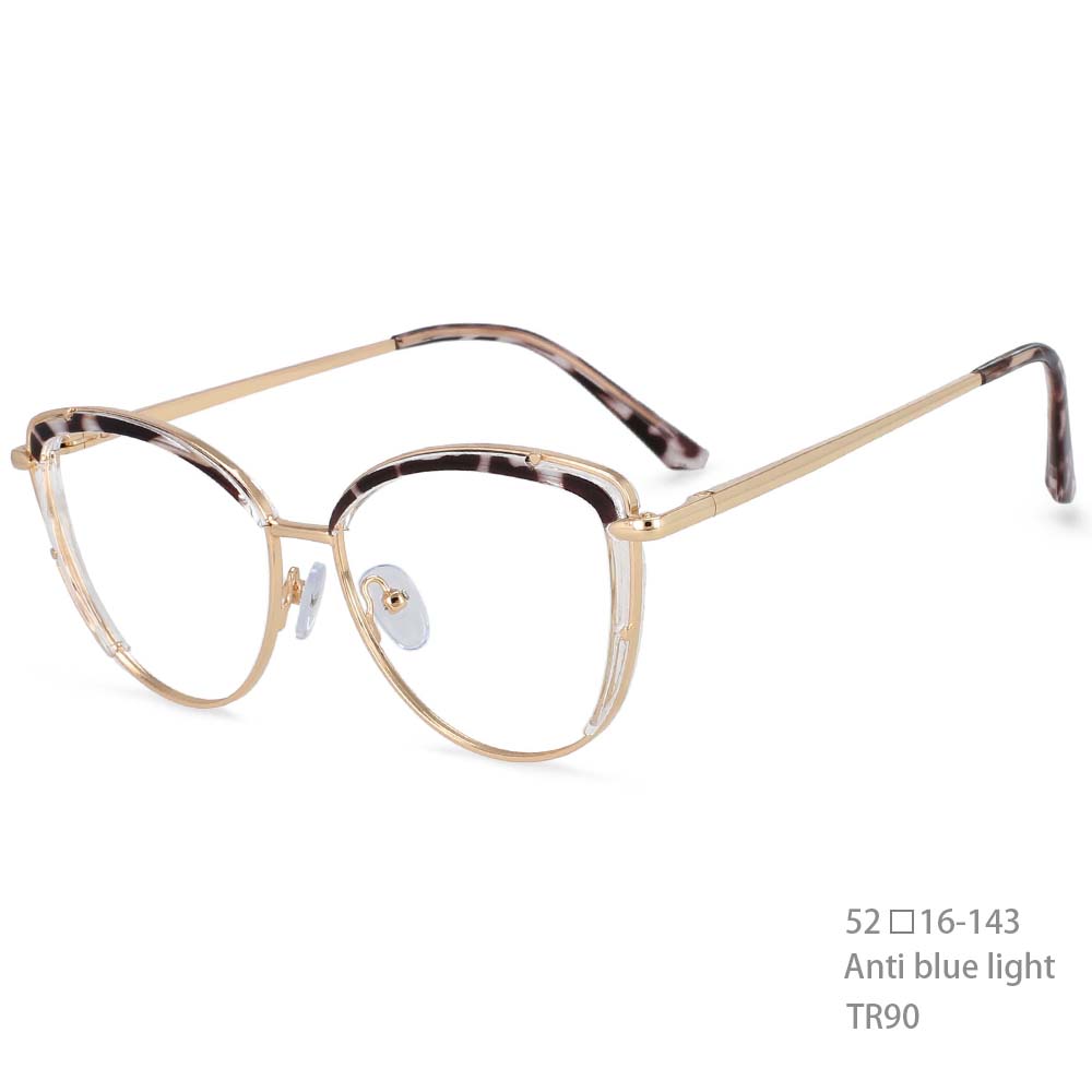 54278 Plastic Titanium Zero Glasses Anti Blue Light Optical Glasses Frames Women Tr90 Fashion Computer Eyeglasses