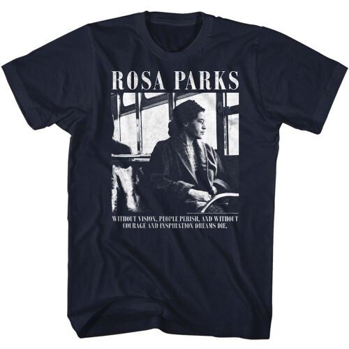 Rosa Parks Vision and Courage Navy T-Shirt S