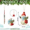 18 STÜCKE Weihnachtsanhänger Set Cartoon Holz Schneemann Ornament mit Lanyard Festliche Weihnachtsfeier Heim DIY Dekoration