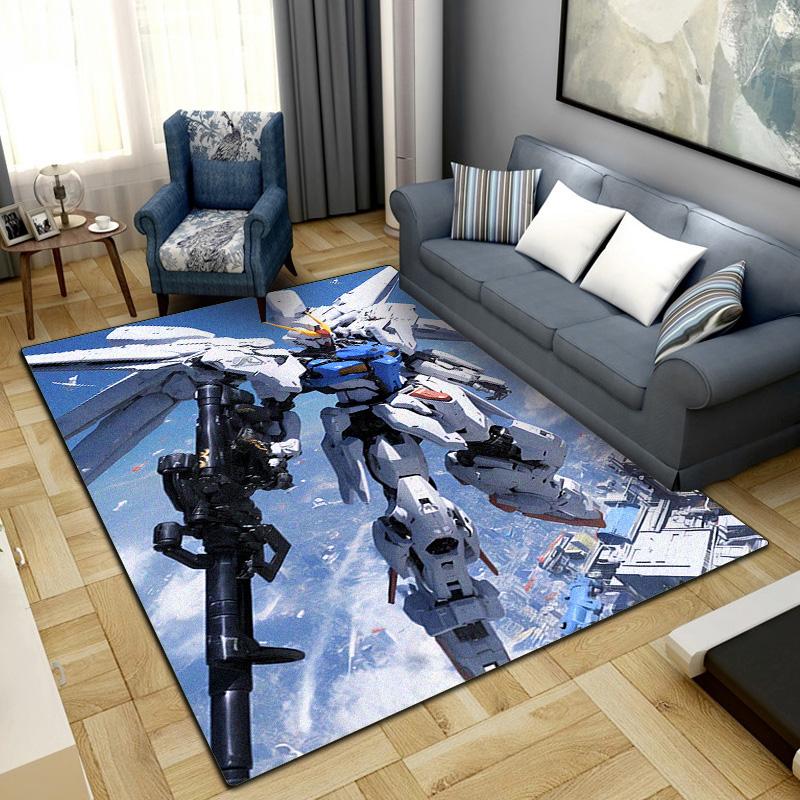 Gundam Series Print Carpet Large Area Rug Non Slip Washable Floor Mat Bedroom Home Decor LXR102
