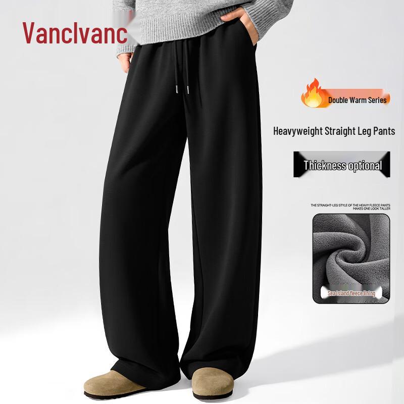 VANCL Men s Winter Fleece-Lined Straight-Leg Casual Pants 3XL