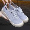 Women's shoes casual shoes spring light flat shoes fashionable versatile mother shoes soft sole not tired feet breathable fly woven single shoes