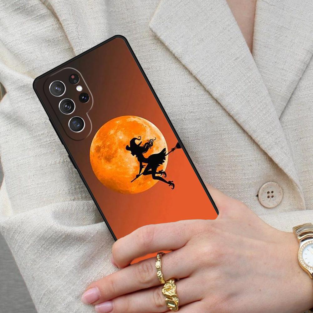Moon Witch Horror Cell Phone Case for Samsung Galaxy S26 Ultra S25 S24 S23 S22 S21 S20 Note10 Cover