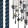 Wall Mounted Fishing Rod Holder 9 Rod Fishing Rod Display Stand Vertical Fishing Poles Rack Rod Storage Tool Enduring