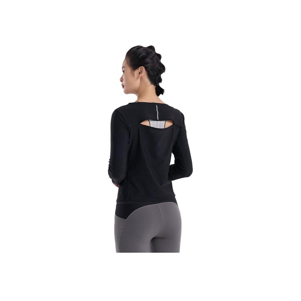 SAUCONY Comfortable Casual Sports Long Sleeve Knit Top Women Tops Black SC1220059-2
