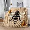 3D Honey Bee Insect Cartoon Soft Plush Blanket,Flannel Blanket Throw Blanket for Living Room Bedroom Bed Sofa Picnic Cover Kids