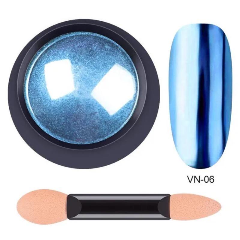 12 barev Nail Art Glitter Pigment Pudr Chrom Mirror Glitter Pigment Pudr na zdobení nehtů Manikúra Flashing Nail Art Dekorace