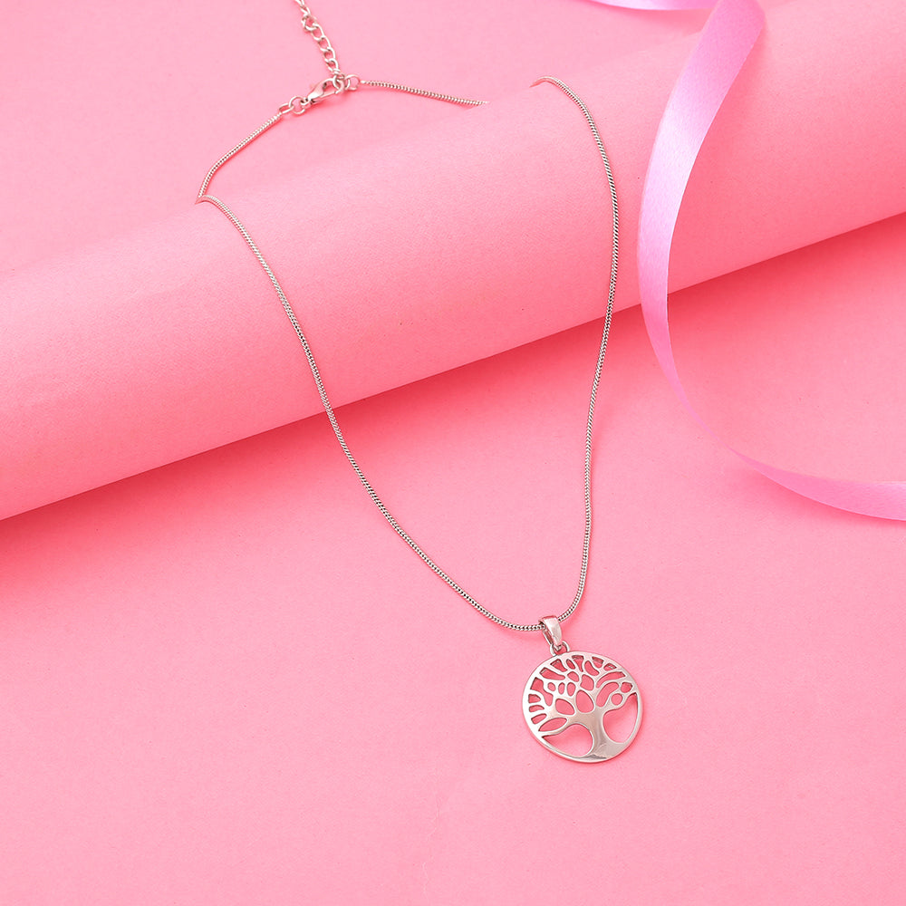 Estelle – versilberter Lebensbaum-Anhänger für Damen/Mädchen