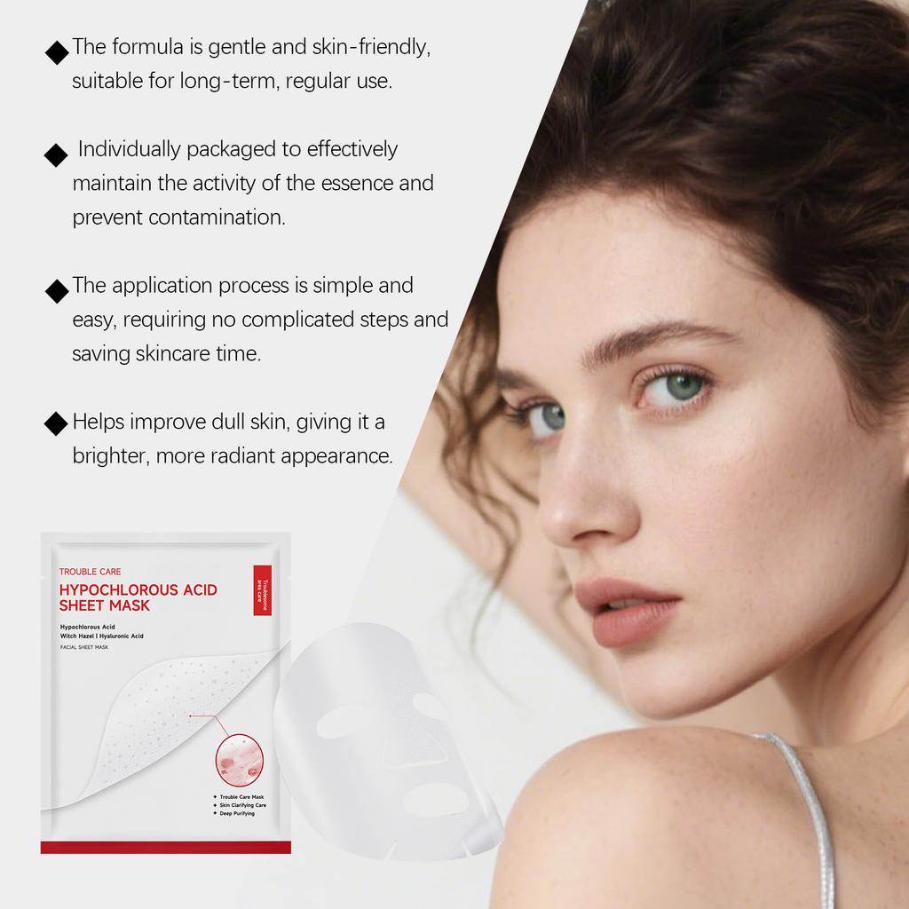 Exfoliating Sheet Mask Pack Daily Care Face Skin Smooth Bright Hydrating Moisturizing Mask 5pcs