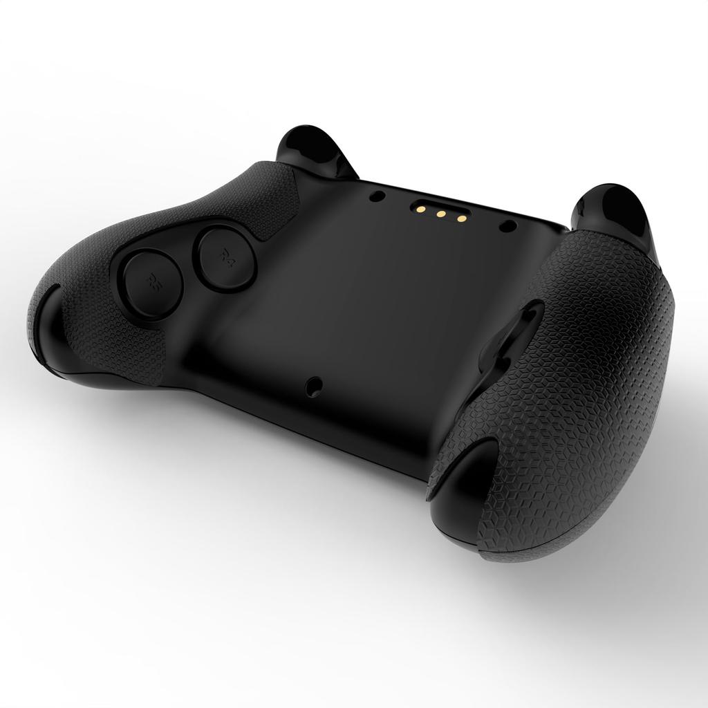 PlayVital Steam Controller 2 Compatible Grip Sticker Hexagonal Diamond Black Set, Pattern,