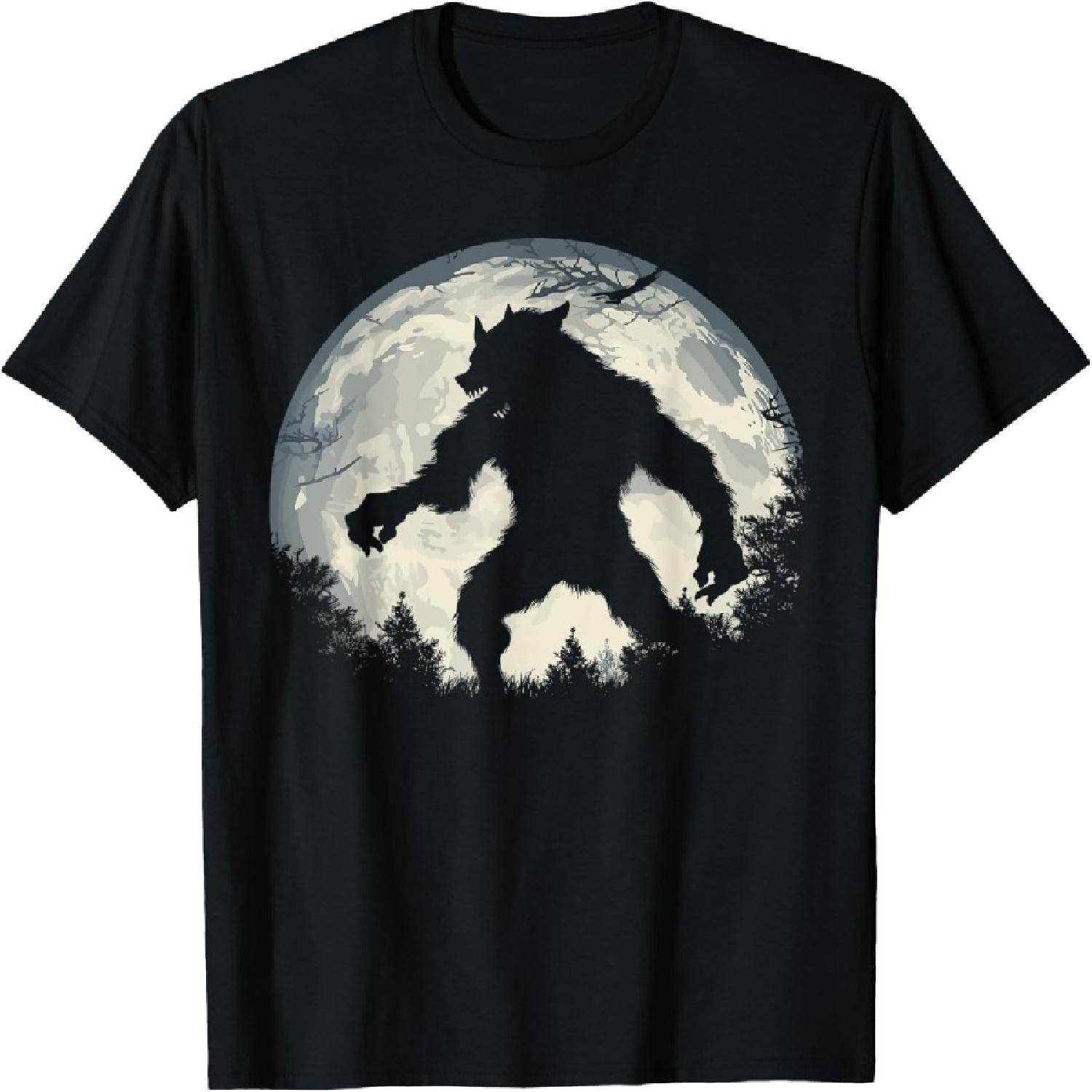 Mythical Moon Werewolf Creepy Monster Folklore T-Shirt XXXXXL разноцветный